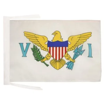 DRAPEAU IIES VIERGES DES ETATS-UNIS 45x30cm - PAVILLON AMÉRICAIN 30 x 45 cm haute qualité
