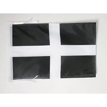 DRAPEAU COMTÉ DE CORNWALL 45x30cm - PAVILLON COUNTY OF CORNWALL - ANGLETERRE 30 x 45 cm haute qualité
