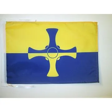 DRAPEAU COMTÉ DE DURHAM 45x30cm - PAVILLON COUNTY OF DURHAM - ANGLETERRE 30 x 45 cm haute qualité