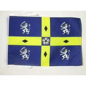 DRAPEAU COMTÉ DE DURHAM ANCIEN 45x30cm - PAVILLON COUNTY OF DURHAM - ANGLETERRE 30 x 45 cm haute qualité