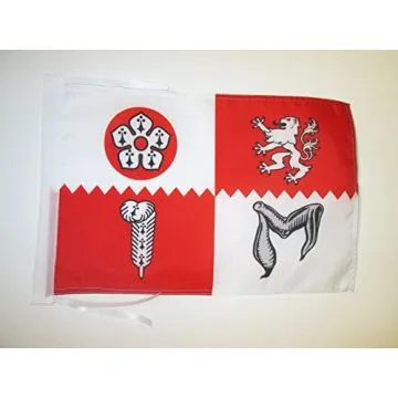 DRAPEAU COMTÉ DE LEICESTERSHIRE 45x30cm - PAVILLON COUNTY OF LEICS. - ANGLETERRE 30 x 45 cm haute qualité