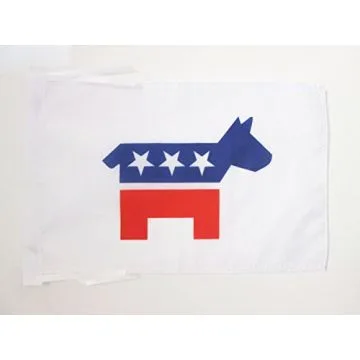 DRAPEAU USA DEMOCRAT PARTY 45x30cm - PAVILLON DEMOCRAT PARTY AMÍ?RICAIN 30 x 45 cm haute qualité