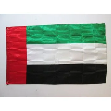 DRAPEAU EMIRATS ARABES UNIS 150x90cm en SATIN - DRAPEAU Í?MIRATI 90 x 150 cm