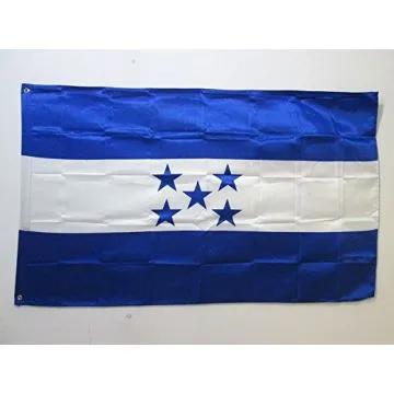 DRAPEAU HONDURAS 150x90cm en SATIN - DRAPEAU HONDURIEN 90 x 150 cm