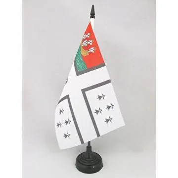 DRAPEAU DE TABLE VILLE DE NANTES 21x14cm - PETIT DRAPEAUX DE BUREAU NANTAIS 14 x 21 cm