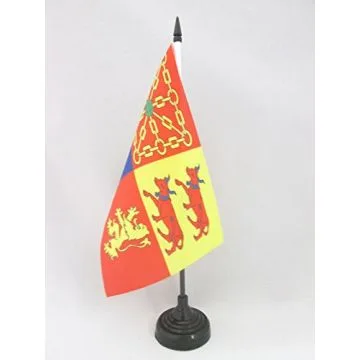 DRAPEAU DE TABLE PYRÉNÉES-ATLANTIQUES 21x14cm - PETIT DRAPEAUX DE BUREAU DÉPARTEMENT PYRÉNÉEN - BEARN 14 x 21 cm