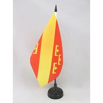 DRAPEAU DE TABLE HAUTE-ALSACE 21x14cm - PETIT DRAPEAUX DE BUREAU ALSACIEN - HAUT-RHIN 14 x 21 cm