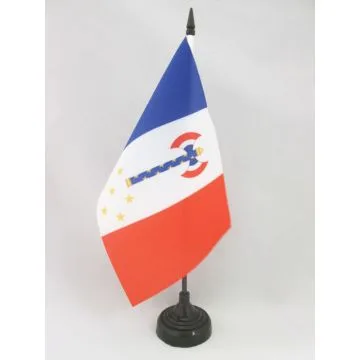 DRAPEAU DE TABLE FRANCE RÉGIME DE VICHY 21x14cm - PETIT DRAPEAUX DE BUREAU FRANÇAIS MARÉCHAL PÉTAIN 14 x 21 cm