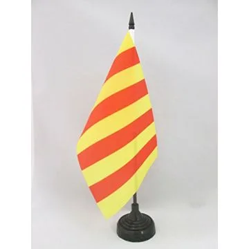 DRAPEAU DE TABLE COMTÉ DE PROVENCE 21x14cm - PETIT DRAPEAUX DE BUREAU PROVENÇAL 14 x 21 cm