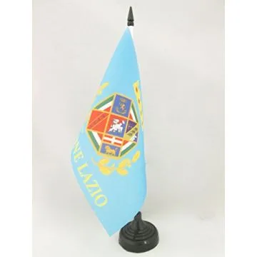 DRAPEAU DE TABLE LATIUM 21x14cm - PETIT DRAPEAUX DE BUREAU ROMAIN - LAZIO - ITALIE 14 x 21 cm