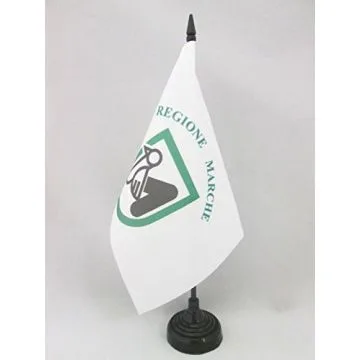 DRAPEAU DE TABLE MARCHES 21x14cm - PETIT DRAPEAUX DE BUREAU MARCHE - ITALIE 14 x 21 cm
