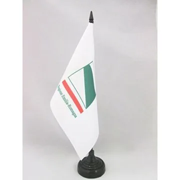 DRAPEAU DE TABLE ÉMILIE-ROMAGNE 21x14cm - PETIT DRAPEAUX DE BUREAU EMILIA-ROMAGNA - ITALIE 14 x 21 cm