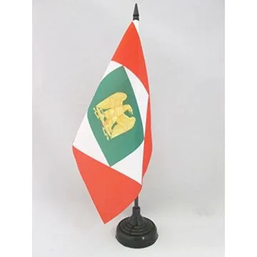 DRAPEAU DE TABLE ROYAUME D\'ITALIE 1805?1814 21x14cm - PETIT DRAPEAUX DE BUREAU NAPOLÉON BONAPARTE 14 x 21 cm