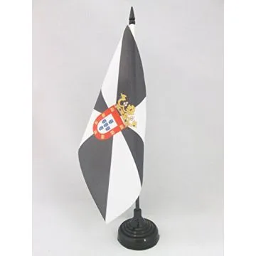 DRAPEAU DE TABLE CEUTA 21x14cm - PETIT DRAPEAUX DE BUREAU ESPAGNOL - ESPAGNE 14 x 21 cm