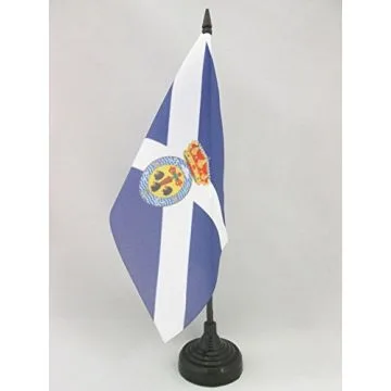 DRAPEAU DE TABLE SANTA CRUZ DE TENERIFE 21x14cm - PETIT DRAPEAUX DE BUREAU ILES CANARIES - CANARIAS 14 x 21 cm