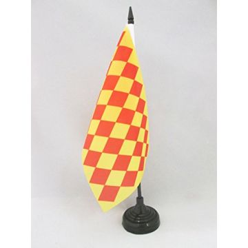 DRAPEAU DE TABLE COMTÉ D\'ANGOUMOIS 21x14cm - PETIT DRAPEAUX DE BUREAU PROVINCE FRANÇAISE - FRANCE 14 x 21 cm