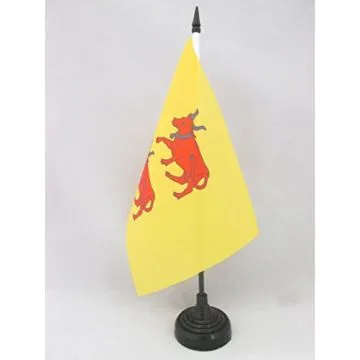 DRAPEAU DE TABLE PROVINCE DU BÉARN 21x14cm - PETIT DRAPEAUX DE BUREAU PYRÉNÉES-ATLANTIQUES - FRANCE 14 x 21 cm