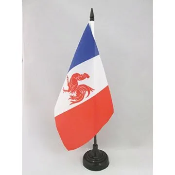 DRAPEAU DE TABLE MOUVEMENT WALLONIE FRANÇAISE 21x14cm - PETIT DRAPEAUX DE BUREAU WALLON FRANÇAIS 14 x 21 cm
