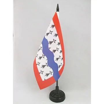 DRAPEAU DE TABLE HAUTE-VIENNE 21x14cm - PETIT DRAPEAUX DE BUREAU DÉPARTEMENT FRANÇAIS - LIMOUSIN 14 x 21 cm