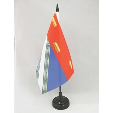 DRAPEAU DE TABLE ARDENNES 21x14cm - PETIT DRAPEAUX DE BUREAU DÉPARTEMENT FRANÇAIS - CHAMPAGNE-ARDENNE 14 x 21 cm