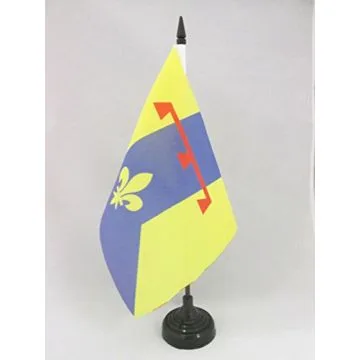 DRAPEAU DE TABLE BOUCHES DU RHÔNE 21x14cm - PETIT DRAPEAUX DE BUREAU DÉPARTEMENT FRANÇAIS - PACA 14 x 21 cm