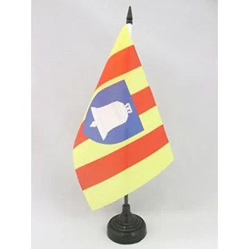 DRAPEAU DE TABLE ARIÈGE 21x14cm - PETIT DRAPEAUX DE BUREAU DÉPARTEMENT FRANÇAIS - MIDI-PYRÉNÉES 14 x 21 cm