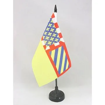 DRAPEAU DE TABLE CÔTE D\'OR 21x14cm - PETIT DRAPEAUX DE BUREAU DÉPARTEMENT FRANÇAIS - BOURGOGNE 14 x 21 cm