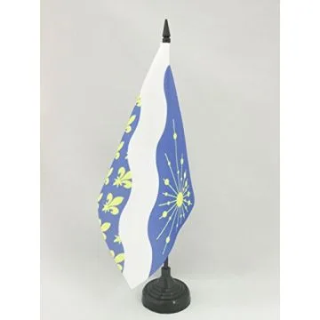 DRAPEAU DE TABLE ESSONNE 21x14cm - PETIT DRAPEAUX DE BUREAU DÉPARTEMENT FRANÇAIS - ÎLE-DE-FRANCE 14 x 21 cm