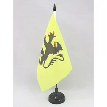 DRAPEAU DE TABLE NORD 21x14cm - PETIT DRAPEAUX DE BUREAU DÉPARTEMENT FRANÇAIS - NORD-PAS-DE-CALAIS 14 x 21 cm