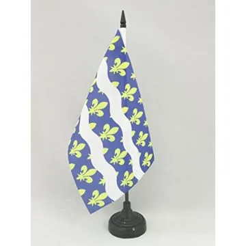 DRAPEAU DE TABLE SEINE-ET-MARNE 21x14cm - PETIT DRAPEAUX DE BUREAU DÉPARTEMENT FRANÇAIS - ÎLE-DE-FRANCE 14 x 21 cm