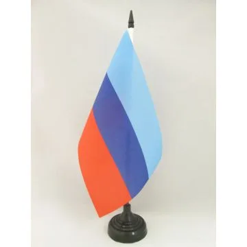 DRAPEAU DE TABLE RÉPUBLIQUE POPULAIRE DE LOUGANSK 21x14cm - PETIT DRAPEAUX DE BUREAU LOUHANSK - UKRAINE - RUSSIE 14 x 21 cm