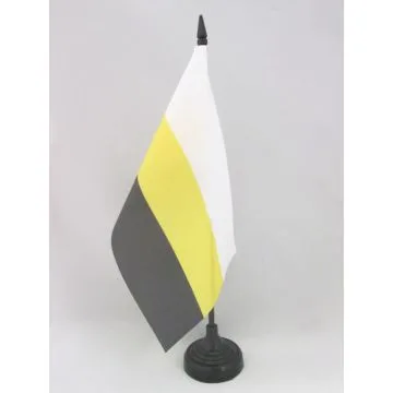 DRAPEAU DE TABLE NOUVELLE-RUSSIE 21x14cm - PETIT DRAPEAUX DE BUREAU NOVOROSSIA - DONBASS 14 x 21 cm