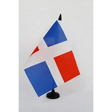 Drapeau de table Acadie historique 1604-1713 21x14cm - PETIT Drapeaux DE BUREAU de la Nouvelle-France 14 x 21 cm