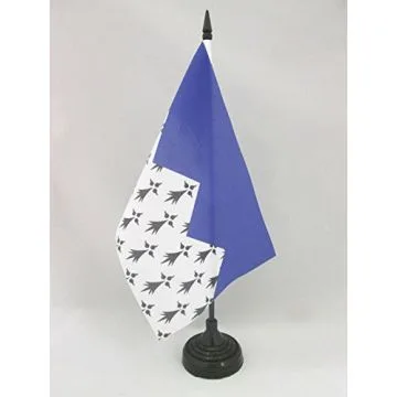 DRAPEAU DE TABLE CÔTES-D\'ARMOR 21x14cm - PETIT DRAPEAUX DE BUREAU CÔTES D\'ARMOR - BRETAGNE 14 x 21 cm