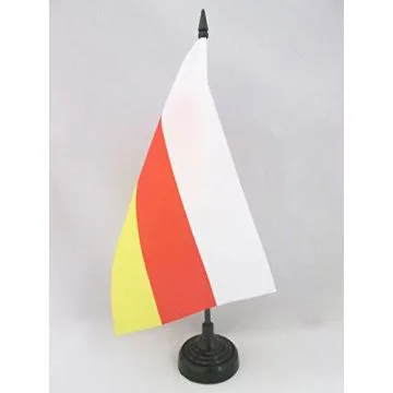 DRAPEAU DE TABLE OSSÉTIE DU SUD 21x14cm - PETIT DRAPEAUX DE BUREAU GÉORGIE 14 x 21 cm