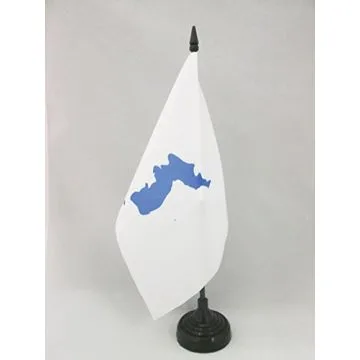 DRAPEAU DE TABLE CORÉE UNIFIÉE 21x14cm - PETIT DRAPEAUX DE BUREAU CORÉEN UNI - SUD NORD 14 x 21 cm