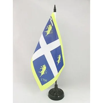 DRAPEAU DE TABLE VILLE DE TURIN 21x14cm - PETIT DRAPEAUX DE BUREAU TURINOIS - TORINO 14 x 21 cm