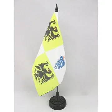 DRAPEAU DE TABLE DUCHÉ DE MILAN 1395-1796 21x14cm - PETIT DRAPEAUX DE BUREAU DUCATO DI MILANO 14 x 21 cm