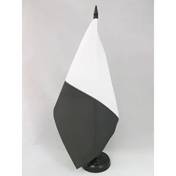 DRAPEAU DE TABLE ANARCHO-PACIFISME 21x14cm - PETIT DRAPEAUX DE BUREAU ANARCHISTE - ANARCHISME NON VIOLENT 14 x 21 cm