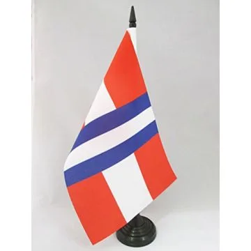 DRAPEAU DE TABLE DUCHÉ DE MODÈNE 1452?1859 21x14cm - PETIT DRAPEAUX DE BUREAU ITALIEN ANCIEN - ITALIE 14 x 21 cm