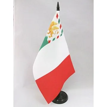 DRAPEAU DE TABLE GOUVERNEMENT DE VENISE 21x14cm - PETIT DRAPEAUX DE BUREAU RÉVOLUTIONS ITALIE DE 1848 14 x 21 cm