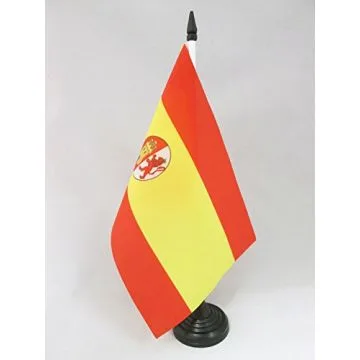 DRAPEAU DE TABLE ESPAGNE NATIONALISTE 1936-1938 21x14cm - PETIT DRAPEAUX DE BUREAU NATIONALISTES ESPAGNOLS 14 x 21 cm