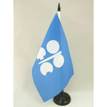 DRAPEAU DE TABLE OPEP 21x14cm - PETIT DRAPEAUX DE BUREAU ORGANISATION DES PAYS EXPORTATEURS DE PÉTROLE 14 x 21 cm