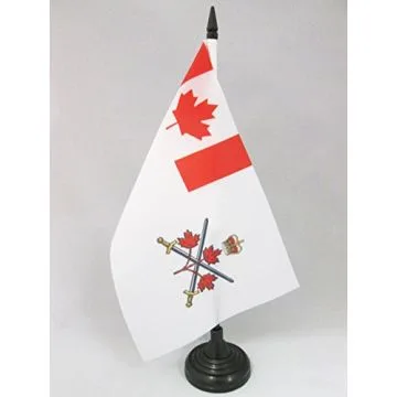 DRAPEAU DE TABLE CANADA ARMÉE CANADIENNE 21x14cm - PETIT DRAPEAUX DE BUREAU DE GUERRE CANADIEN 14 x 21 cm