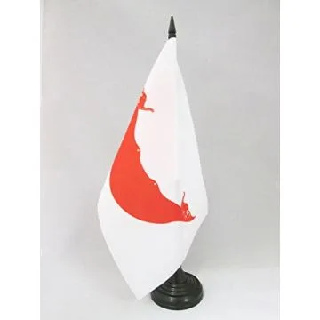 DRAPEAU DE TABLE ÎLE DE PÂQUES 21x14cm - PETIT DRAPEAUX DE BUREAU RAPA NUI - CHILI 14 x 21 cm
