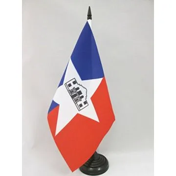 DRAPEAU DE TABLE SAN ANTONIO 21x14cm - PETIT DRAPEAUX DE BUREAU VILLE DE SAN ANTONIO - TEXAS 14 x 21 cm