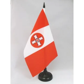 DRAPEAU DE TABLE KU KLUX KLAN 21x14cm - PETIT DRAPEAUX DE BUREAU DU KKK 14 x 21 cm