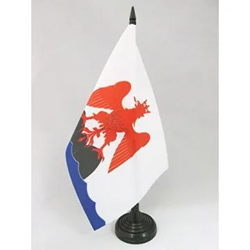 DRAPEAU DE TABLE ALPES-MARITIMES 21x14cm - PETIT DRAPEAUX DE BUREAU DÉPARTEMENT MARALPIN 14 x 21 cm