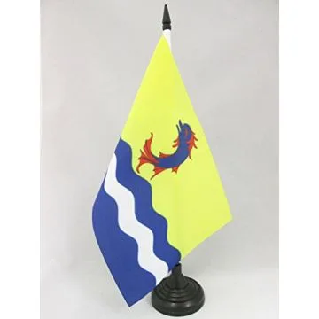 DRAPEAU DE TABLE DRÔME 21x14cm - PETIT DRAPEAUX DE BUREAU DÉPARTEMENT DROMOIS 14 x 21 cm