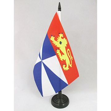 DRAPEAU DE TABLE GIRONDE 21x14cm - PETIT DRAPEAUX DE BUREAU DÉPARTEMENT GIRONDIN 14 x 21 cm
